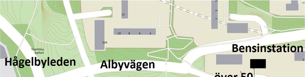 3 FÖRUTSÄTTNINGAR 3.1 OMRÅDET Det planerade bostadsområdet angränsar till Albyvägen och ligger väster om Alby Centrum.