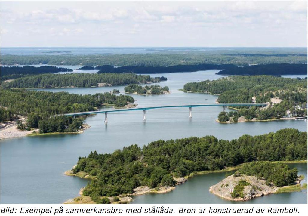 Figur 1. Exempel på samverkansbro med stållåda. Bron är konstruerad av Ramböll. Foto: Ulf B Jonsson.