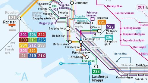 11 Kollektivtrafik Skolan går att nå med buss via hållplatsen på Högsätravägen som trafikeras av bland annat buss 206 och 221, se Figur 2-7.