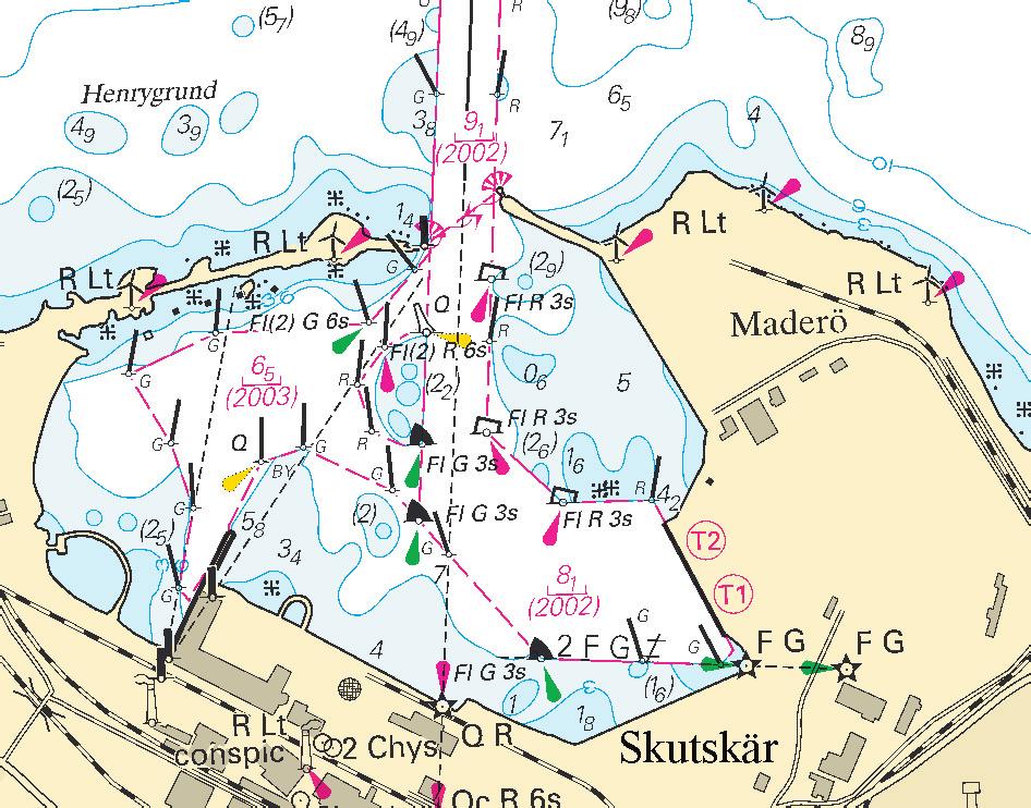 Nr 279 8 Skutskärs hamn / Skutskär harbour Mobjer Vind&Konsult AB Norra Östersjön / Northern Baltic * 5932 Sjökort/Chart: 611, 612 Sverige.
