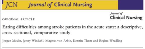 eating situations 6 months after stroke.