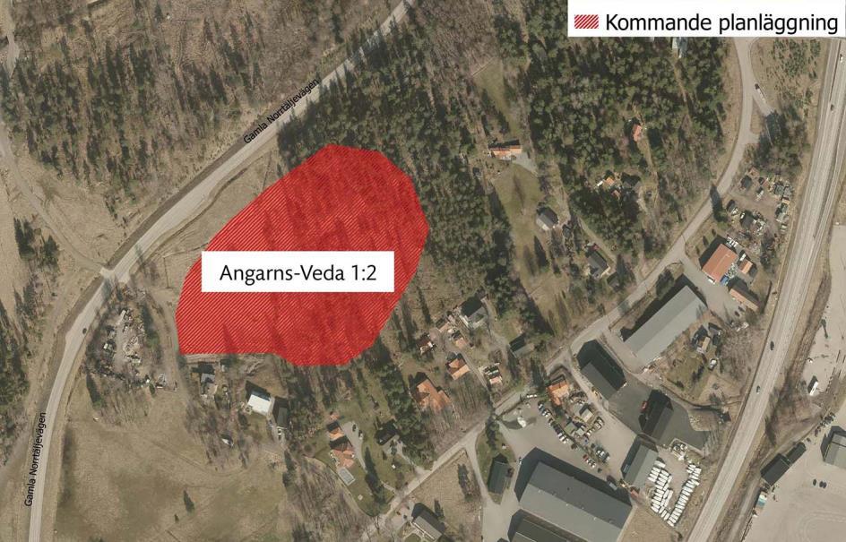 3.5.9 Angarns-Veda 1:2 Området bedöms inrymma upp mot 10 småhus på större