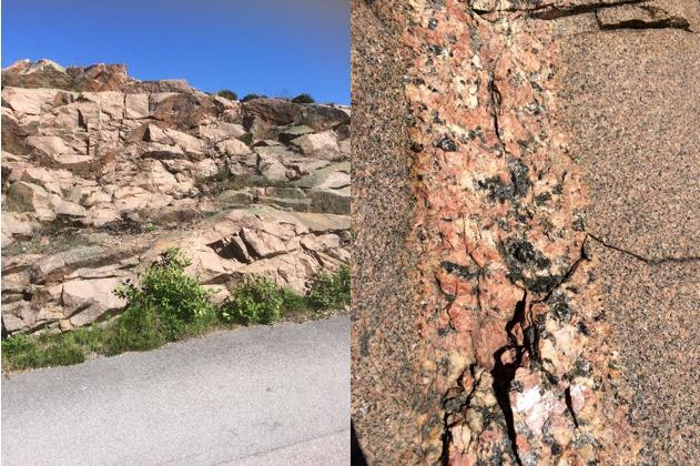 4.1.2 Planområdets berggrund Inom planområdet domineras berggrunden av granit (Bohusgraniten) som är fin- till medelkornig med rödgrå till gråröd färg.