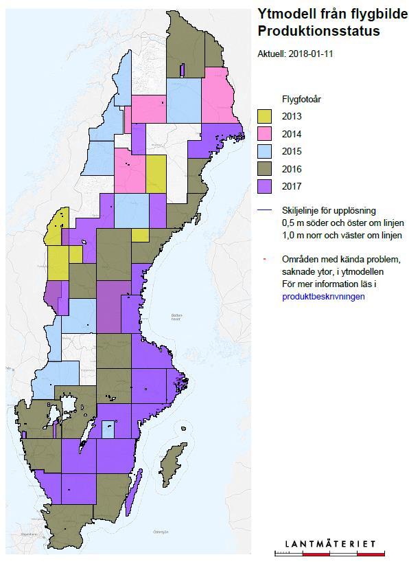 Ytmodell från flygbilder Följer planen/utfallet för