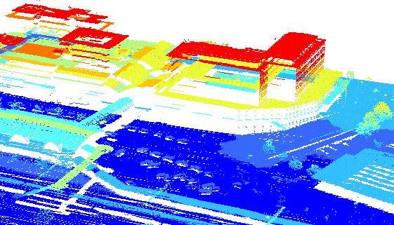 4.4 Laserdata Laserdata finns som en ytmodell över Jönköping och Huskvarna och redovisar höjddata som ett punktmoln.