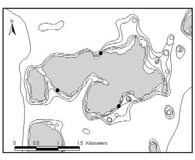 Siktdjup: 5,25 m, salthalt: 4,4 ppt, temperatur: 16,5 C. Strandbiotop: Hällar med block. Först 50m upp på ön finns vegetation i form av låga tallar, enar etc.