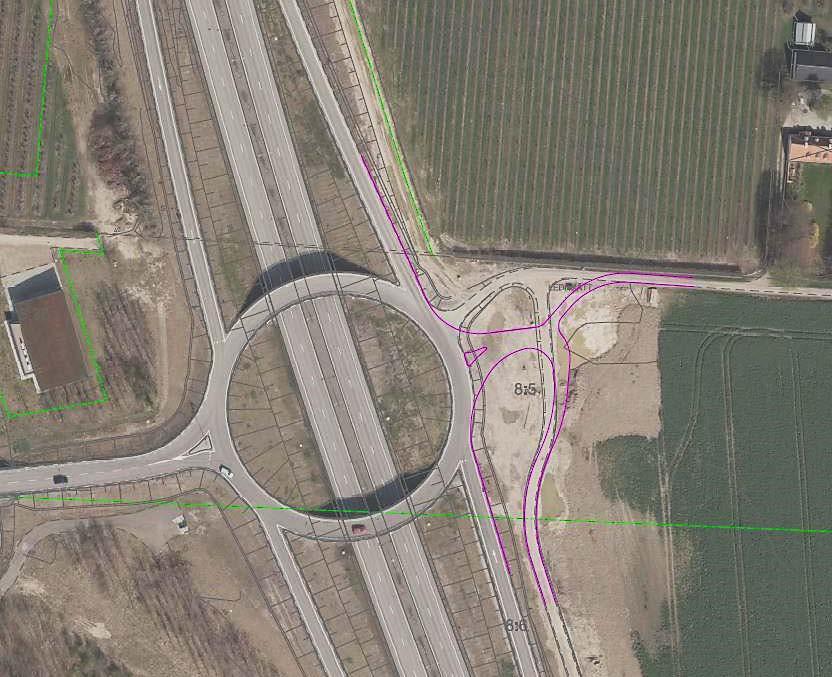 Biltrafik Antagandehandling Detaljplanen föreslår en ny avfart från cirkulationsplatsen på Österleden. I planen får den bestämmelsen VÄG, genomfartstrafik.