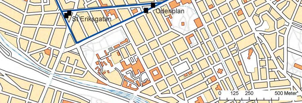 Mot Torsgatan och S:t Eriksplans hållplatser föreslås stomlinje 6 gå på Odengatan i riktning mot Hagastaden (västerut) samt på Karlbergsvägen i riktning mot Norra Djurgårdsstaden (österut).