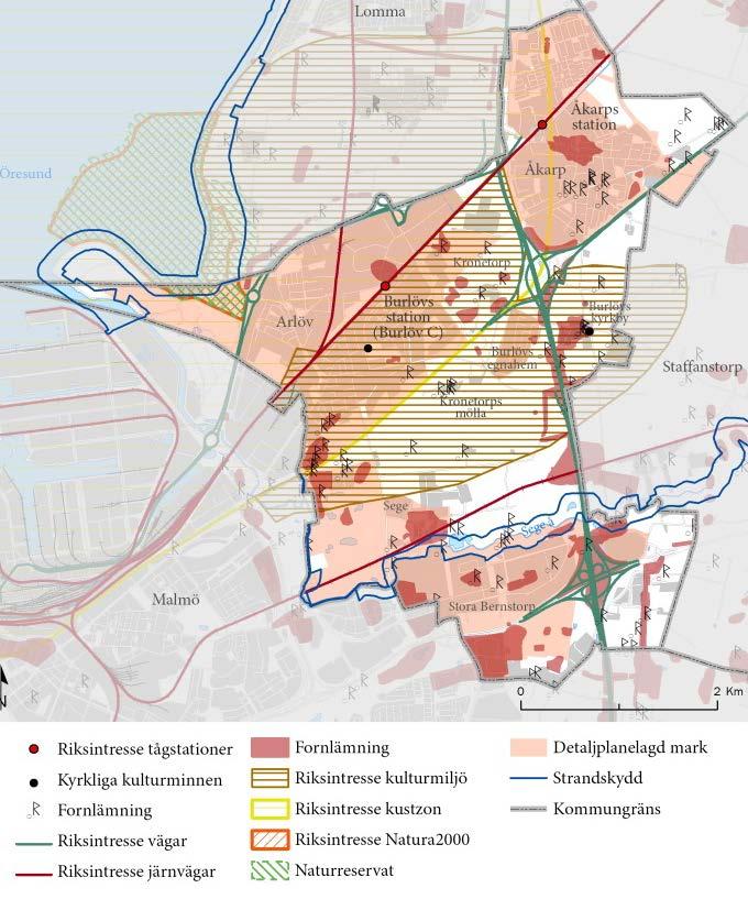 Det öppna odlingslandskapet söder om E22:an mellan Stockholmsvägen och Sege å skall bevaras.