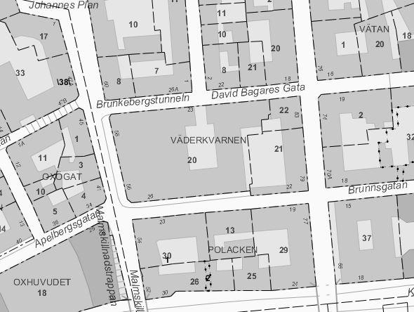 Sida 3 (14) Planområdets läge markerat med rött. Tidigare ställningstaganden Översiktsplan I Promenadstaden, antagen av kommunfullmäktige 15 mars 2010, definieras planområdet som innerstadsbebyggelse.