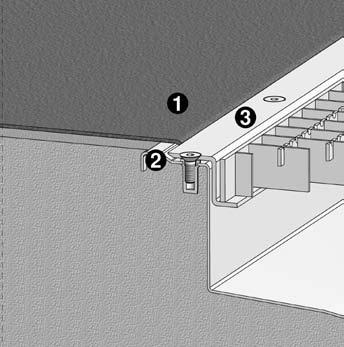 Sid 7 Golvtyp: Golv med 1,5-4 mm tjock plastmatta ställben (tillbehör) som monteras i hela brunnen. 3. Mattläggaren: A. Gör rent brunnens fläns. B.