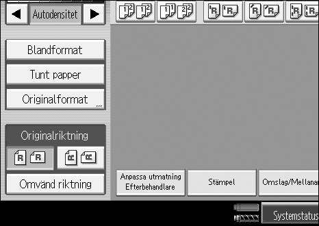 Placera original Anpassade format När original med anpassade format placeras i ADF-enheten ska originalens format anges.