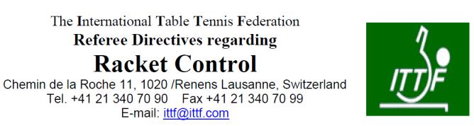 skall publiceras i form av Tekniska Broschyrer godkända av ITTF och