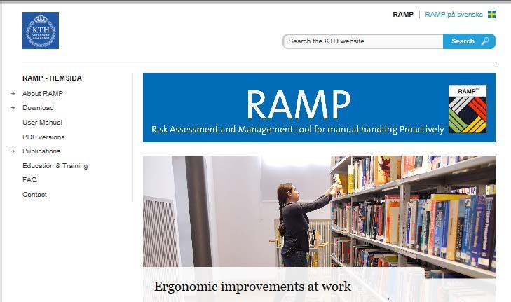 RAMP-hemsidan & kontakt ramp.proj.kth.se Svensk och engelsk version Kontaktinformation: Linda Rose, (Tekn. Dr.) Univ.