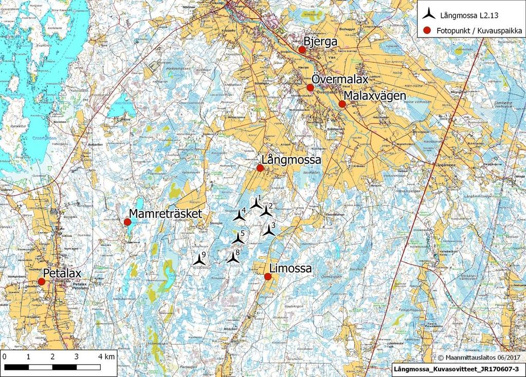 För bosättningen i Ribäcken, Västerbrännan, Storsjön och Långmossen kommer vindkraftsparken nära inpå, avståndet ca 1km.
