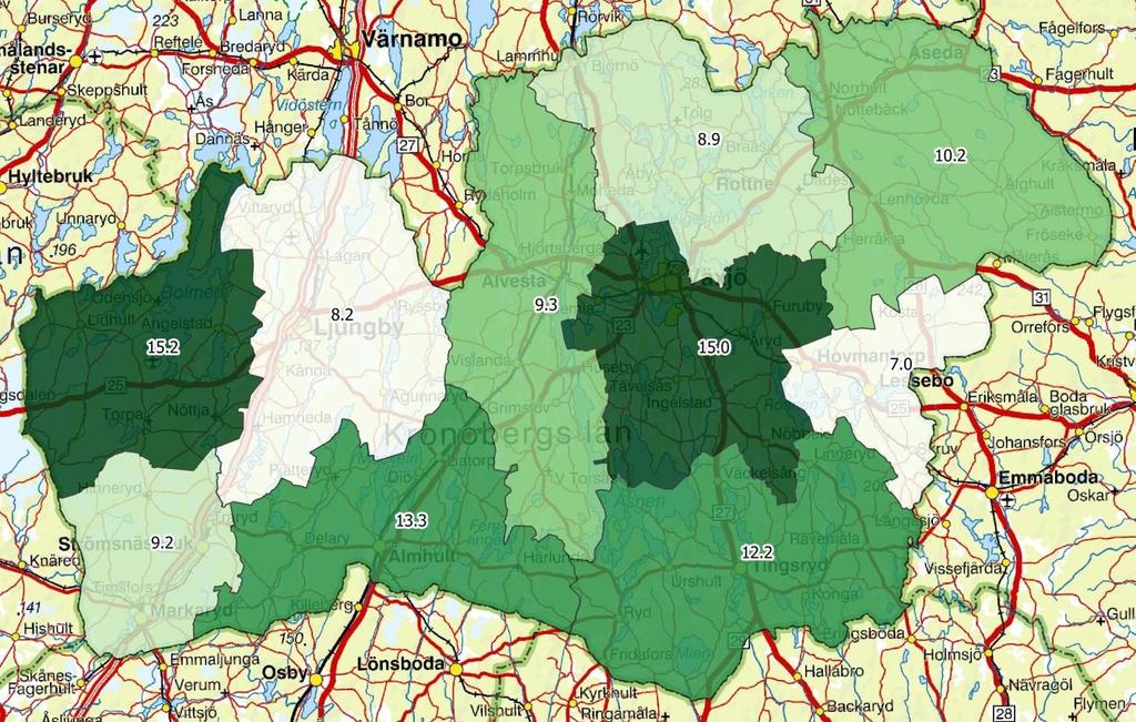 Avskjutning rådjur Kronoberg län 2017/ 2018 Rådjursavskjutningen i länet har de senaste åren ökat men har gått ner något under senaste säsongen. Minskningen gäller främst kid.