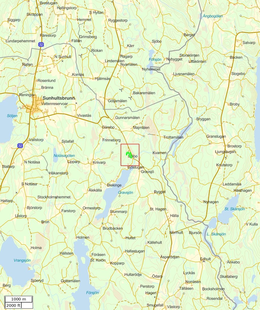 Traktdirektiv 2018-08-11 18:35 Majmålen 1:6 Hushållningssällskapet Skog Översiktskarta Skala: ~1:50000