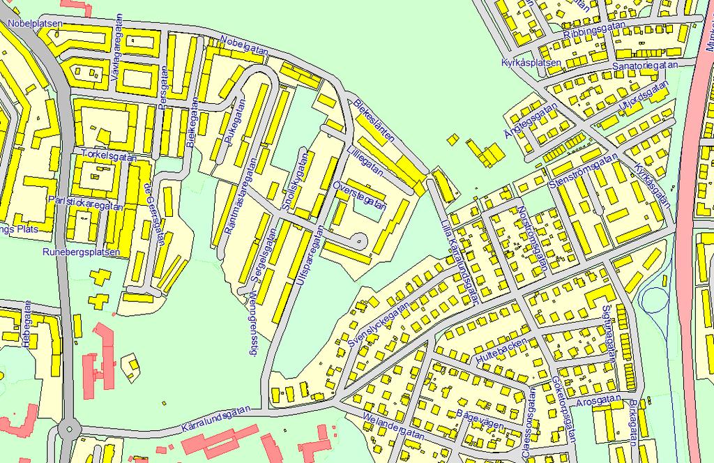 1 Bakgrund och syfte Stadsbyggnadskontoret har påbörjat en detaljplan för bostäder öster om. Cirka 100 bostäder planeras i form av lamellhus eller punkthus.