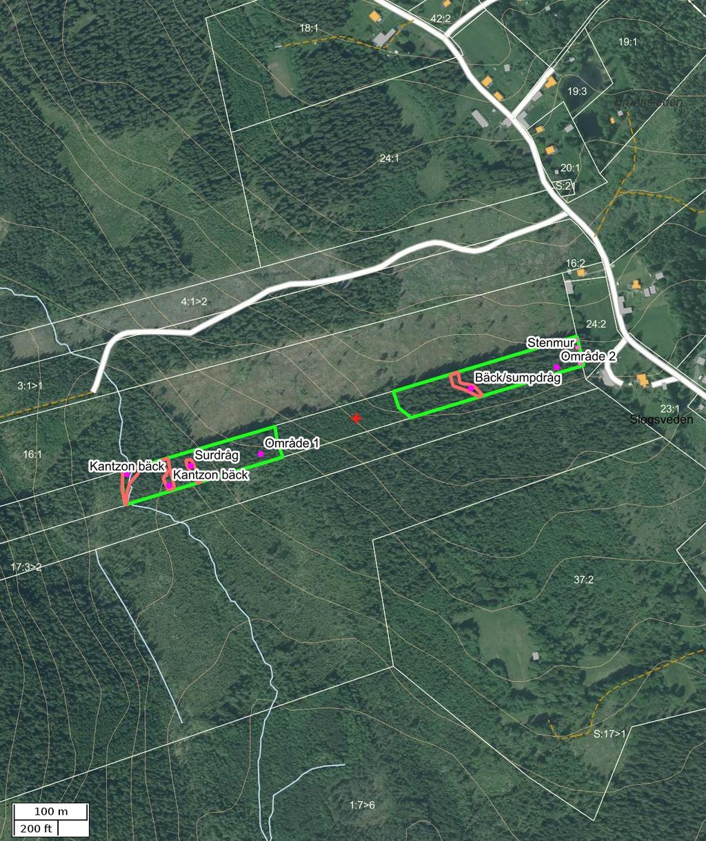 Traktdirektiv 17-06-13 11:33 Rotpost Gonäs 17:4 Hushållningssällskapet Väst Detaljkarta Skala: ~1:5000