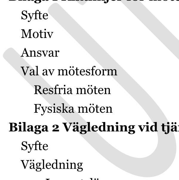 Innehållsförteckning Resepolicy för Gävle kommunkoncern 2 Omfattning 2 Syfte 2 Mål 2 Grundregler 3 Så här