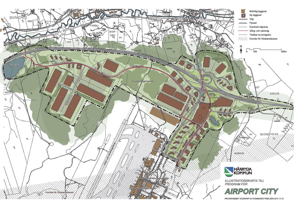 Ett planprogram för Airport City från 2011 är godkänt av kommunstyrelsen.