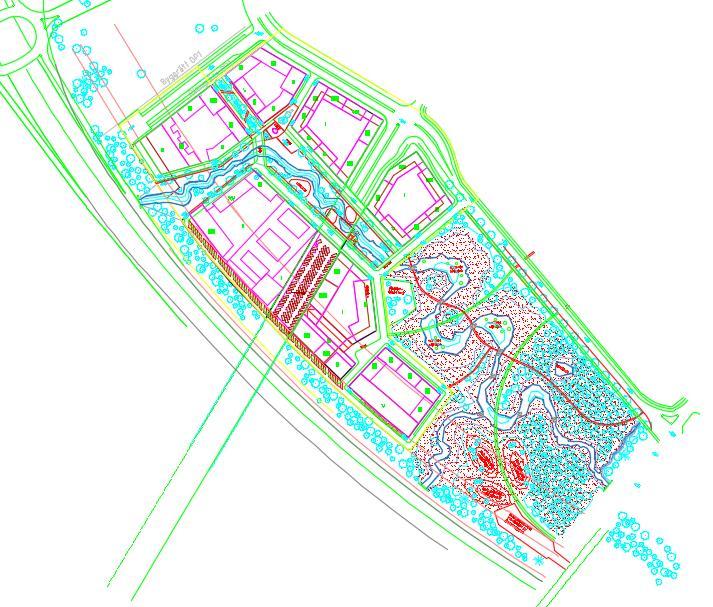 Förutsättningar och metodik Figur 5 Förslag till utformning av ny åfåra som beskrivs i modellscenariot för utbyggnad av Barkarbystaden II (URBIO, 2017).