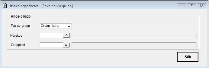 KTH UTSÖKNINGSPAKET 21 Gruppben - Formulär SOKAD00G 1. Hjälptext Utsökning via grupp Senast uppdaterad: 2000-09-06 Här kan man söka ut en population med hjälp av gruppmarkering.