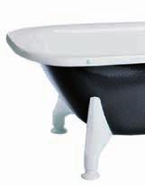 Vid val av badkar, kom ihåg att även byta till badkarsblandare. Ido Trevi vit med vita ben, storlek 700x1600 mm badvolym 185 liter.