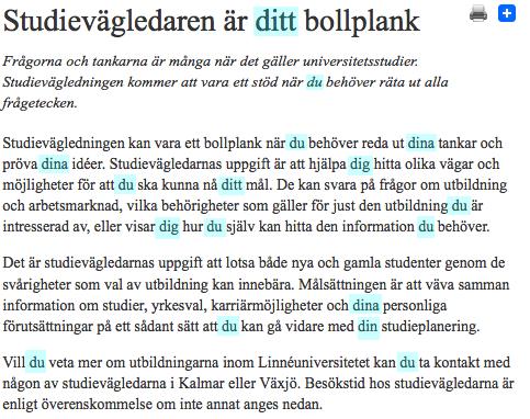 Tänk på tilltalet