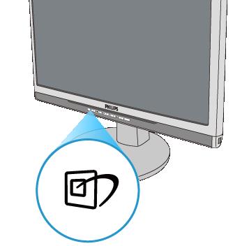 Produktinformation 1. Tryck på för att starta SmartImage bildskärmsmeny; 2. Tryck på för att växla mellan lägena kontorsarbete, bildvisning, underhållning, ekonomi, och av; 3.