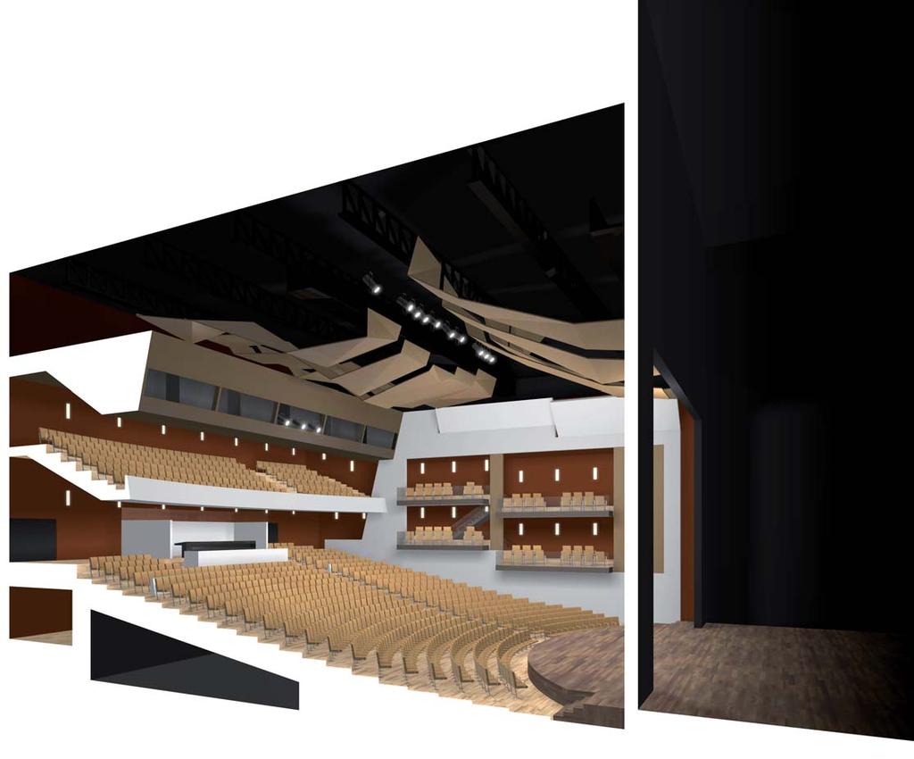 Teaterscenen: INTIMITET Teaterrummet rymmer 250 platser för publik och kan därför i hög grad utnyttjas för att skapa nära kontakt mellan artisterna och publiken.