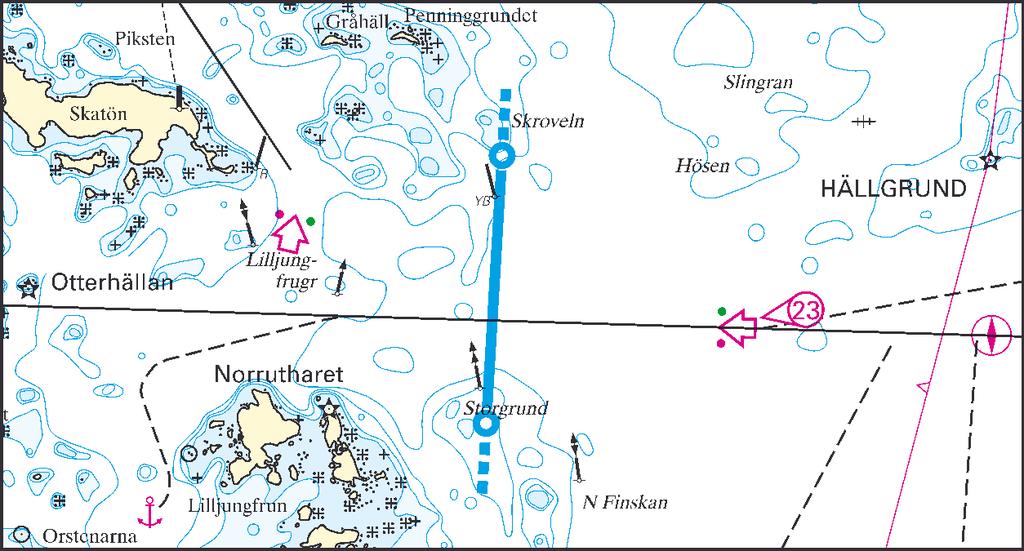 Lotsområde Gävle Ga4 - Stugsund, Långrör och Sandarne 1 ) Hällgrund 61 16,60 N 017 19,30 E 61 15,40 N 017 19,15 E Sjön syd Hällgrund - Stugsund 80/15/- 90/16/- b