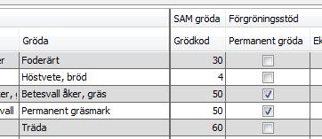 I botten på denna ruta kan du också öppna kartor för det aktuella året. I Näsgård finns grödan Permanent gräsmark.