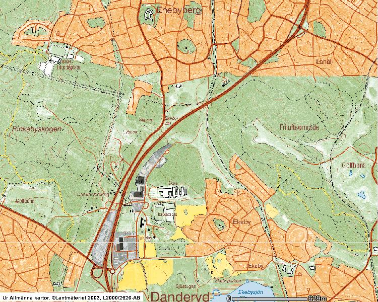 Bilaga 2 till Länsstyrelsens i Stockholms län Trafikplats Lahäll 5 6 Trafikplats Danderyds kyrka 5 På, i körfältet längst till höger vid färd i sydvästlig riktning, mellan trafikplats Lahäll och