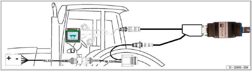 ISOBUS anslutningsschema Y-kabeln med CPC anslutning för ISOBUS kopplas helt enkelt in mellan