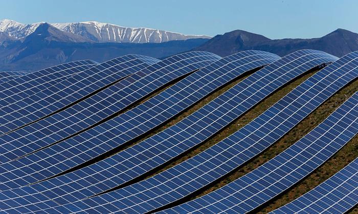 A huge solar installation in Les Mees, in the department of Alpes-de-Haute-Provence.