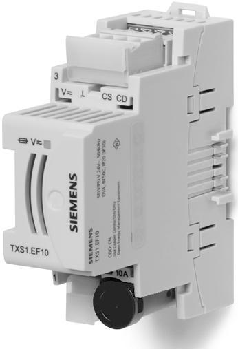 EF10 bussanslutningsmodul Överföring av DC 24 V för matning av TX-I/O-moduler och fältenheter Försörjning av AC/DC 12 24 V för matning av fältenheter Överföring av