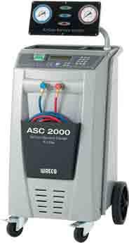 ASC 1000 Helautomatiskt underhåll av ac-system med R134a gas Helt automatiska funktioner Vacuum tryck på 0,5 mbar Tank för 10 kg köldmedel,