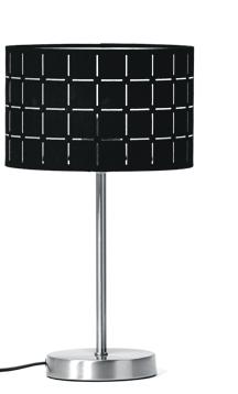Bordslampa Carla bordslampa i krom/svart eller krom/vit, H 49, E14