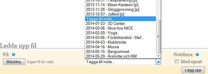 2.2 Så här lägger ni till en pdf inbjudan till ditt möte 1. Lägg upp mötet i eventdatabasen 2.