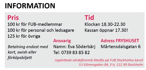 april Callinaz 26 april Titanix 10 maj Claes Löfgrens orkester 24 maj