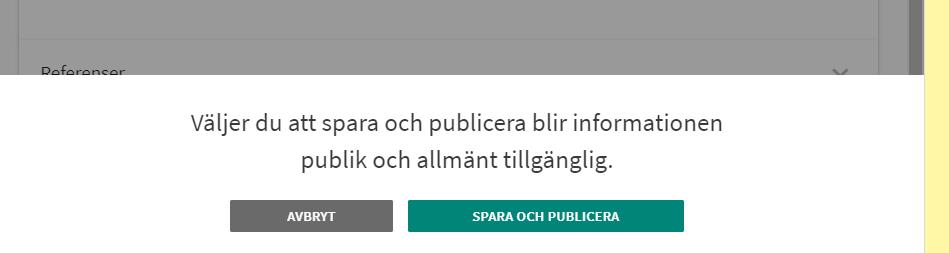 När du klickar på Fortsätt öppnas registreringsformuläret för en lämning.