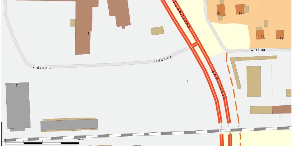 Området ligger i centrala Växjö i det sydöstra hörnet till korsningen mellan Storgatan och Söderleden. Öster om planområdet ligger befintligt bostadsområde.