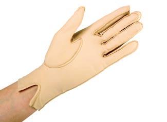Hand Norco Ödemhandskar kort Hand Latexfria handskar med lätt kompression. Tillverkade av nylon och Lycra. Sydda med sömmarna på utsidan för att motverka tryck/skav.