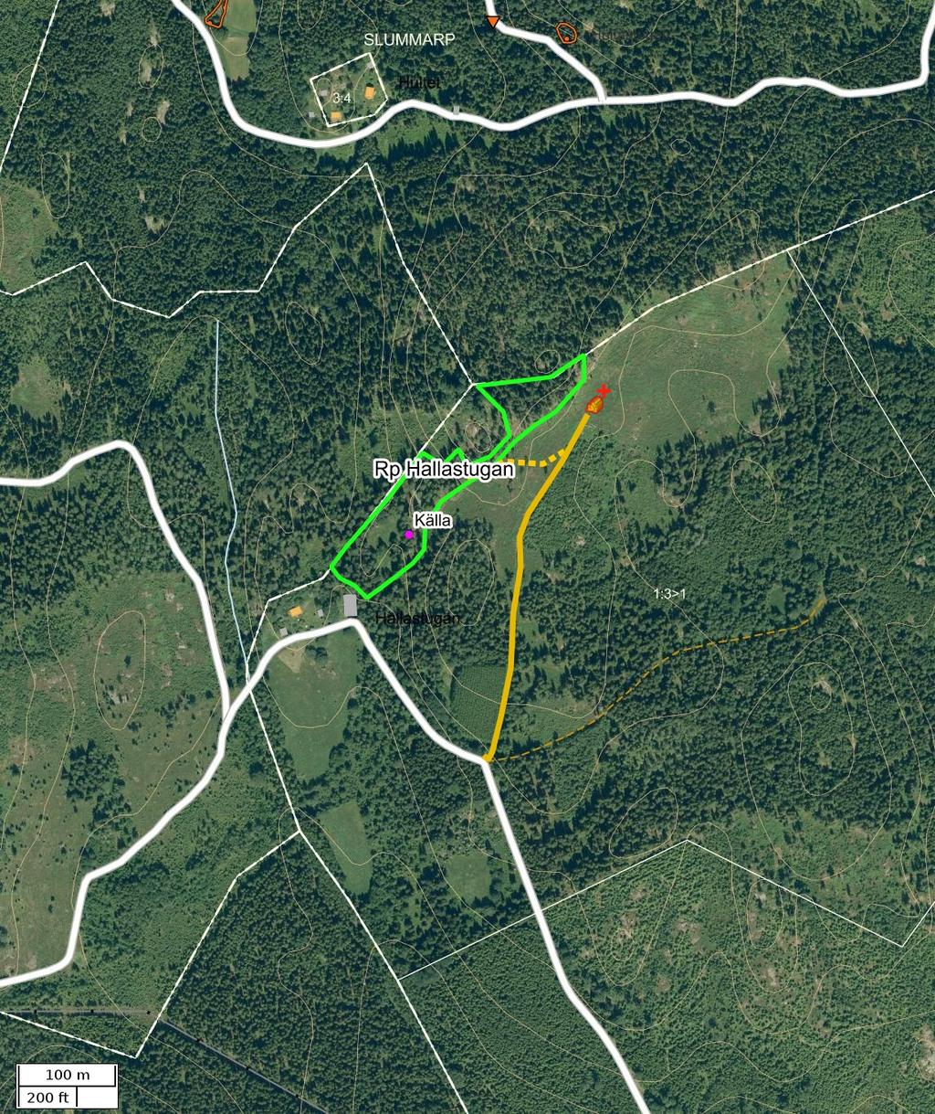 Traktdirektiv 2017-05-08 10:12 Rp Hallastugan Hushållningssällskapet Skog Detaljkarta Skala: ~1:5000