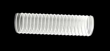 1563-90 vacuumslang polyuretan PVC-spiral -20 C - +85 C Korrugerad, transparent För