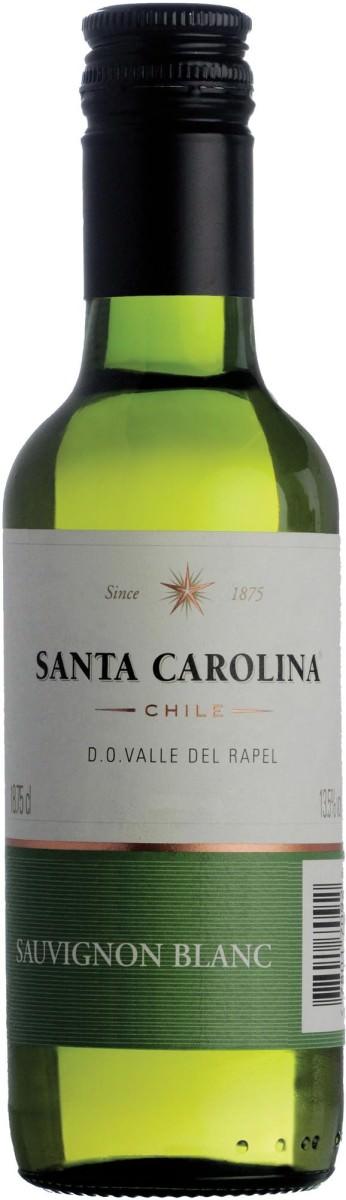 CHILE SANTA CAROLINA SANTA CAROLINA VARIETAL SAUVIGNON BLANC (187 ML) CHILE, VALLE CENTRAL 100% sauvignon blanc Torr, frisk smak med inslag av päron och äder.