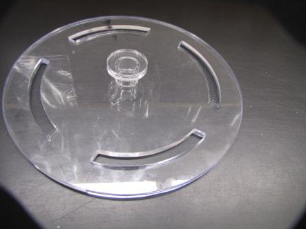 Figur 1 Cirkulär transparent mall b) Provring Provringen ska ha ytterdiametern 250 mm ± 2 mm, innerdiametern 245 mm