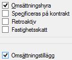 Du kan också kombinera indexet med en minimihöjning i procent (om indexet inte skulle ha gått upp). Har du valt någon av dessa båda får du upp en extra flik när du lägger upp avgiften.