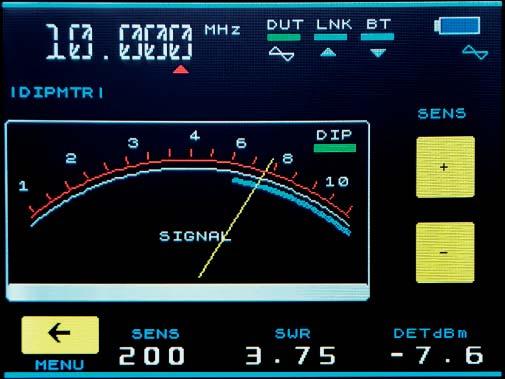 Denna funktion går alltså att använda som signalgenerator med utgången vid DUT. Genom undermenyn KEYB i RFGEN, ges vi möjlighet att knappa in den utfrekvens vi önskar oss.